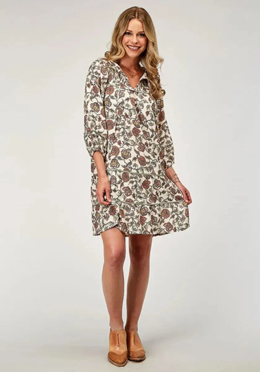 Roper Vintage Floral (White) - Women's Dress - Hatcountry