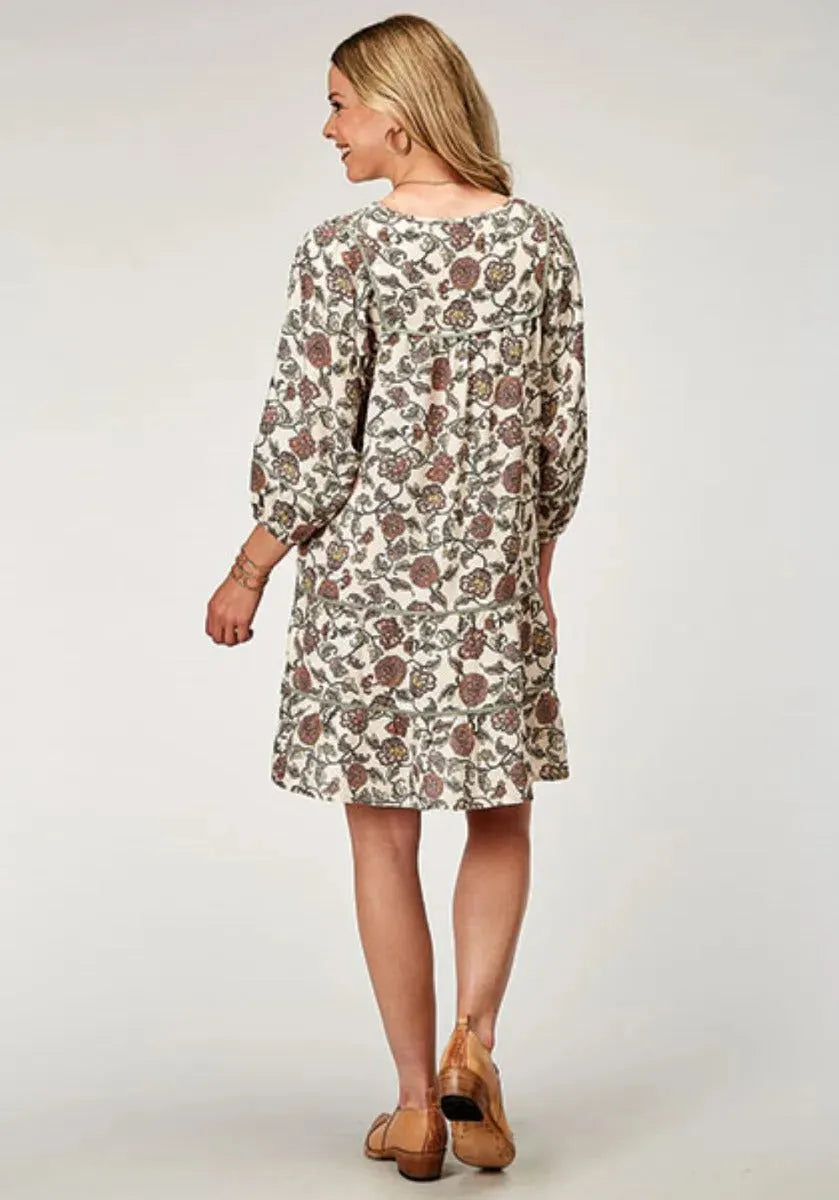 Roper Vintage Floral (White) - Women's Dress - Hatcountry