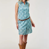 Roper 1978 Ikat Chevron (Blue) - Women's Dress