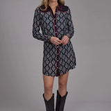 Roper 2133 Black Ikat (Black) - Women's Dress