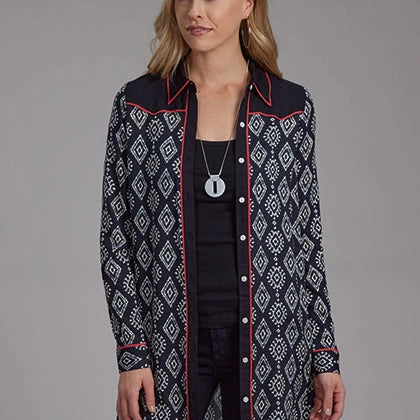 Roper 2133 Black Ikat (Black) - Women's Dress