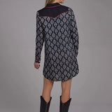 Roper 2133 Black Ikat (Black) - Women's Dress