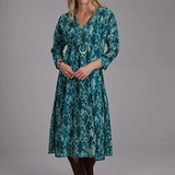 Roper 2135 Feather Print (Teal) - Women's Dress