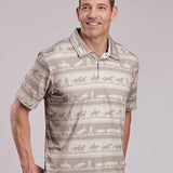 Roper 3019 Cowboy Rugby (Brown) - Men's Activewear Shirt