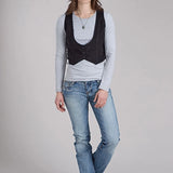 Roper 2345 Cotton Corduroy (Black) - Women's Mini Vest