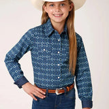 Roper West Made (Mini Aztec) - Girl's Western Snap Shirts (Closeout)