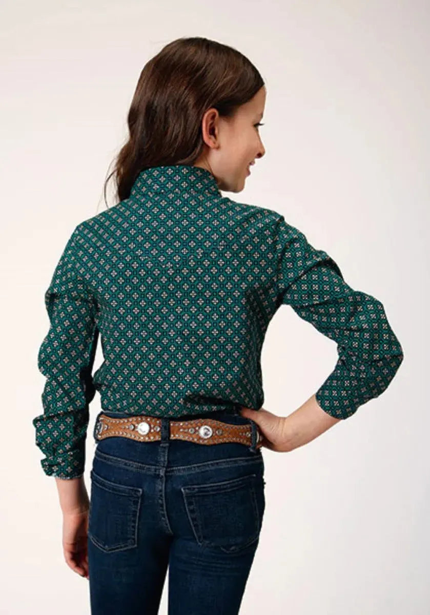 Roper Forest (Green) - Girl's Western Snap Shirts - Hatcountry