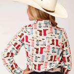 Roper Five Star (Boot Print) - Girl's Western Snap Shirt - Hatcountry