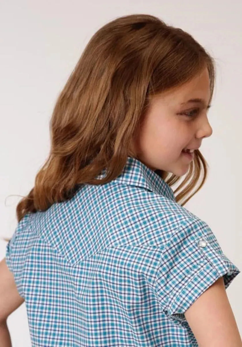 Roper Purple Sage (Blue) - Girl's Western Snap Shirts - Hatcountry