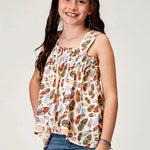 Roper Feather Toss (Multi) - Girl's Western Tank - Hatcountry