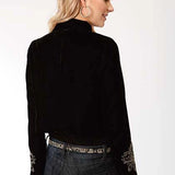 Roper 3939 Metallic Embroidery (Black) - Cropped Women's Jacket