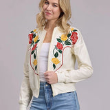 Roper 3199 Rose Knit (Cream) - Women's Bomber Jacket