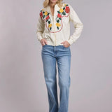 Roper 3199 Rose Knit (Cream) - Women's Bomber Jacket