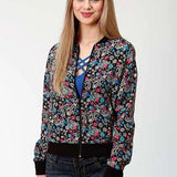 Roper 0982 Flower Bomber (Black) - Women's Jacket