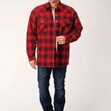 Roper 1637 Flannel (Red) - Men's Shirt Jacket
