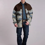 Roper 3342 Aztec (Brown) - Men's Fleece Shirt Jacket