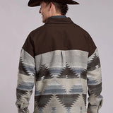 Roper 3342 Aztec (Brown) - Men's Fleece Shirt Jacket