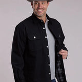 Roper 3345 Solid (Black) - Men's Canvas Shirt Jacket