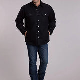 Roper 3345 Solid (Black) - Men's Canvas Shirt Jacket