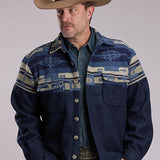 Roper 3304 Provence Weave (Blue) - Men's Shirt Jacket