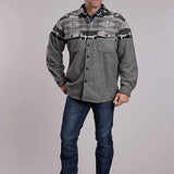 Roper 3304 Provence Weave (Grey) - Men's Shirt Jacket