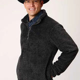 Roper 00530 Melange (Grey) - Men's Fleece Pullover