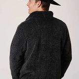 Roper 00530 Melange (Grey) - Men's Fleece Pullover