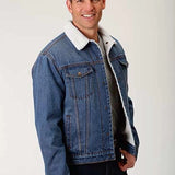 Roper Rangegear Lined (Medium Wash) - Men's Denim Jacket