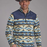 Roper 2321 Aztec (Navy) - Men's Fleece Pullover