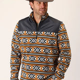 Roper 1815 Aztec (Orange) - Men's Fleece Pullover