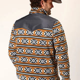 Roper 1815 Aztec (Orange) - Men's Fleece Pullover