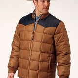 Roper 1473 Poly Filled (Navy/Tan) - Men's Jacket