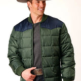 Roper 1473 Poly Filled (Navy/Green) - Men's Jacket