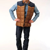 Roper 1473 Poly Filled (Navy/Brown) - Men's Vest