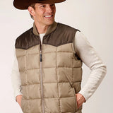 Roper 1473 Poly Filled (Brown/Tan) - Men's Vest