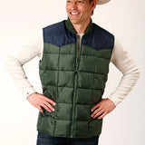 Roper 1473 Poly Filled (Navy/Green) - Men's Vest
