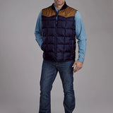 Roper 1473 Poly Filled (Brown/Navy) - Men's Vest