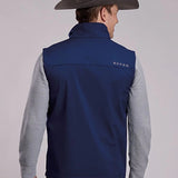 Roper 3148 Windowpane (Navy) - Men's Softshell Vest