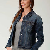 Roper Stretch Fabric (Medium Wash) - Women's Denim Jacket