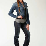 Roper Stretch Fabric (Medium Wash) - Women's Denim Jacket
