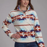 Roper 2322 Aztec (White) - Women's Fleece Pullover