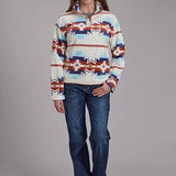 Roper 2322 Aztec (White) - Women's Fleece Pullover