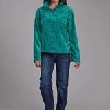 Roper 2322 Tropical Print (Green) - Women's Fleece Pullover
