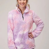 Roper 1353 Polar Tie Dye (Pink) - Women's Fleece Pullover