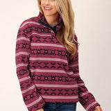 Roper 1816 Aztec (Maroon) - Women's Fleece Pullover