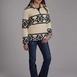 Roper 2260 Aztec (Cream) - Women's Fleece Pullover