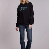 Roper 3198 Neon Stallions (Black) - Women's Fleece Sweatshirt