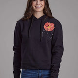 Roper 2272 Flower Print (Black) - Women's Hoodie Sweatshirt