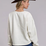 Roper 3135 Printed Horses (Cream) - Women's Fleece Sweatshirt