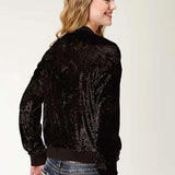 Roper 2258 Flower Print (Black) - Women's Bomber Jacket